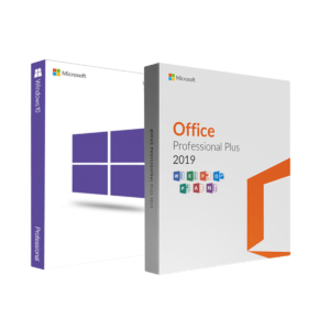 „Windows 10 Professional" + „Office 2019 Pro Plus"